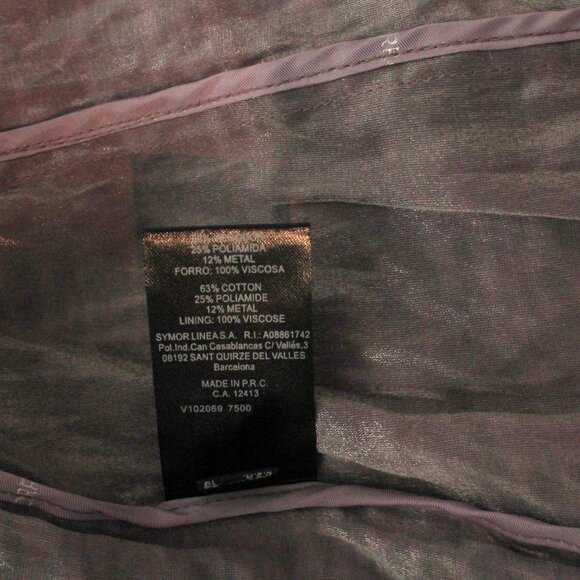 Javier Simorra Barcelona Crinkle Purple Single Breasted Blazer Jacket 10 NEW - Picture 9 of 10